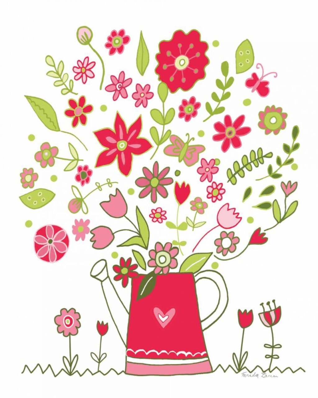 Valentines Flowers III Poster Print by Farida Zaman - Item # VARPDX33572HR